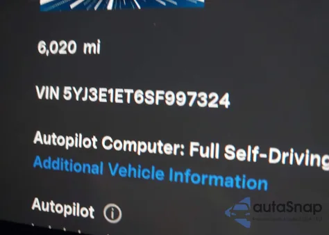 2025 Tesla Model 3 Performance All-Wheel Drive из США, поврежденный, VIN 5YJ3E1ET6SF997324